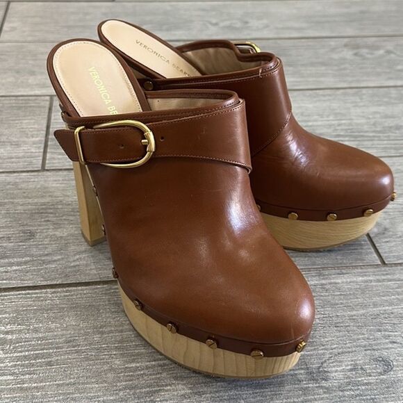 Veronica Beard Aken Leather Studded Clog New! - Picture 6 of 11